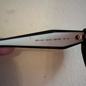 Prada Cat Eye SPR14WS Black and White